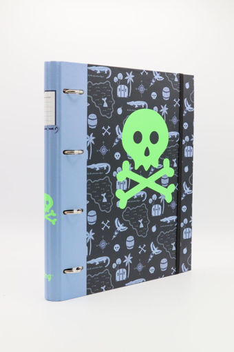 Picture of PIRATES A4 2 RING FILE W/ELASTIC + REFILL PAD & DIVIDERS